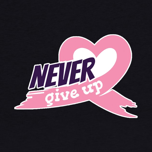 Never give up Breast cancer awawareness stickers by Misfit04